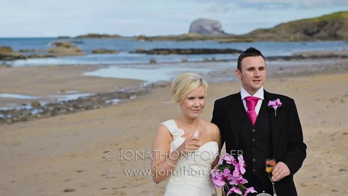Kirsty and Peter's North Berwick wedding videographer