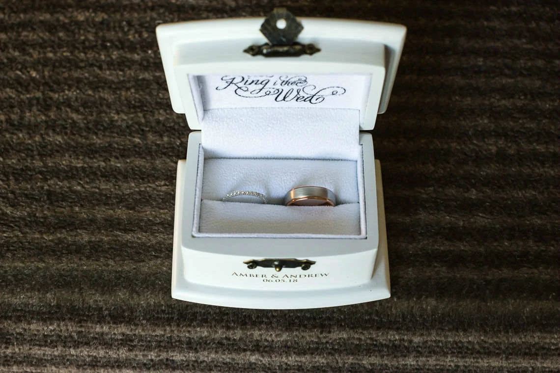wedding rings in box