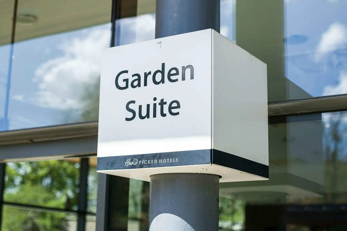 Garden Suite sign