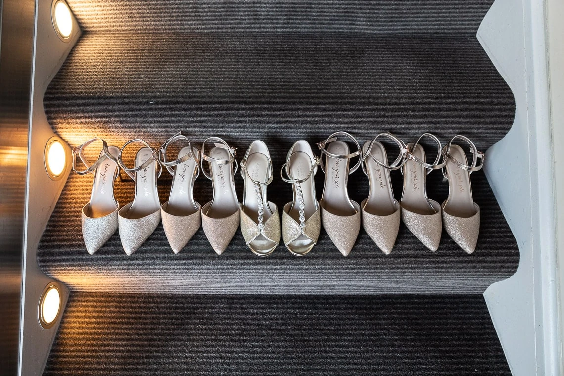 bride and bridesmaids shoes