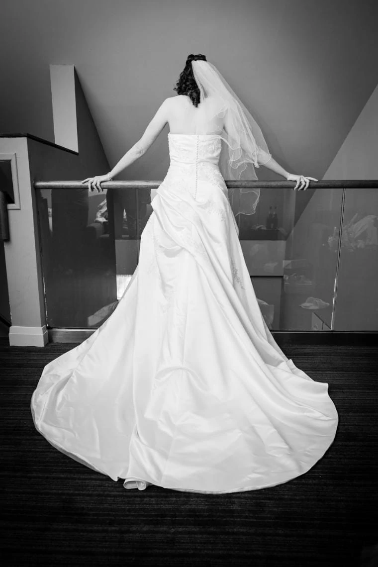back of bride dress