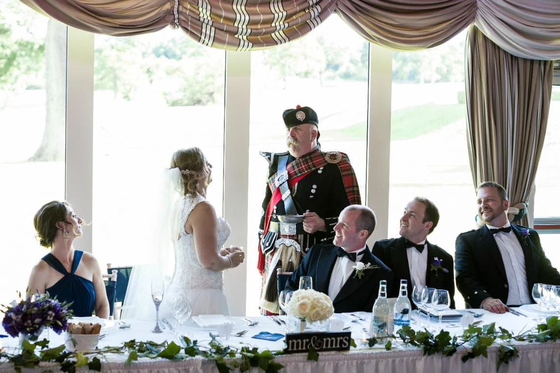 Pavilion piper toast to the newlyweds