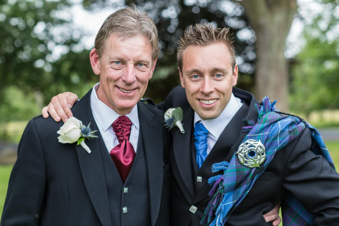 groom and his father