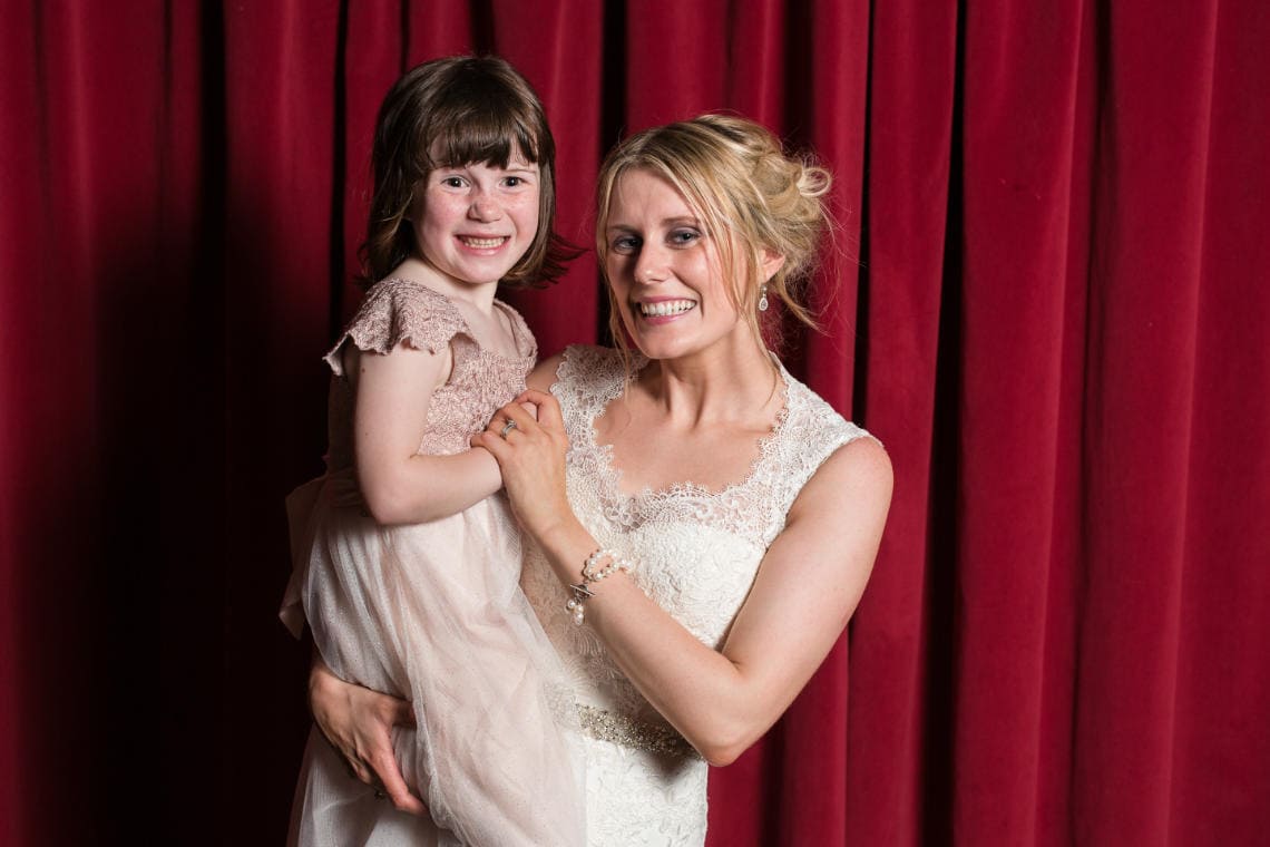 bride and little girl