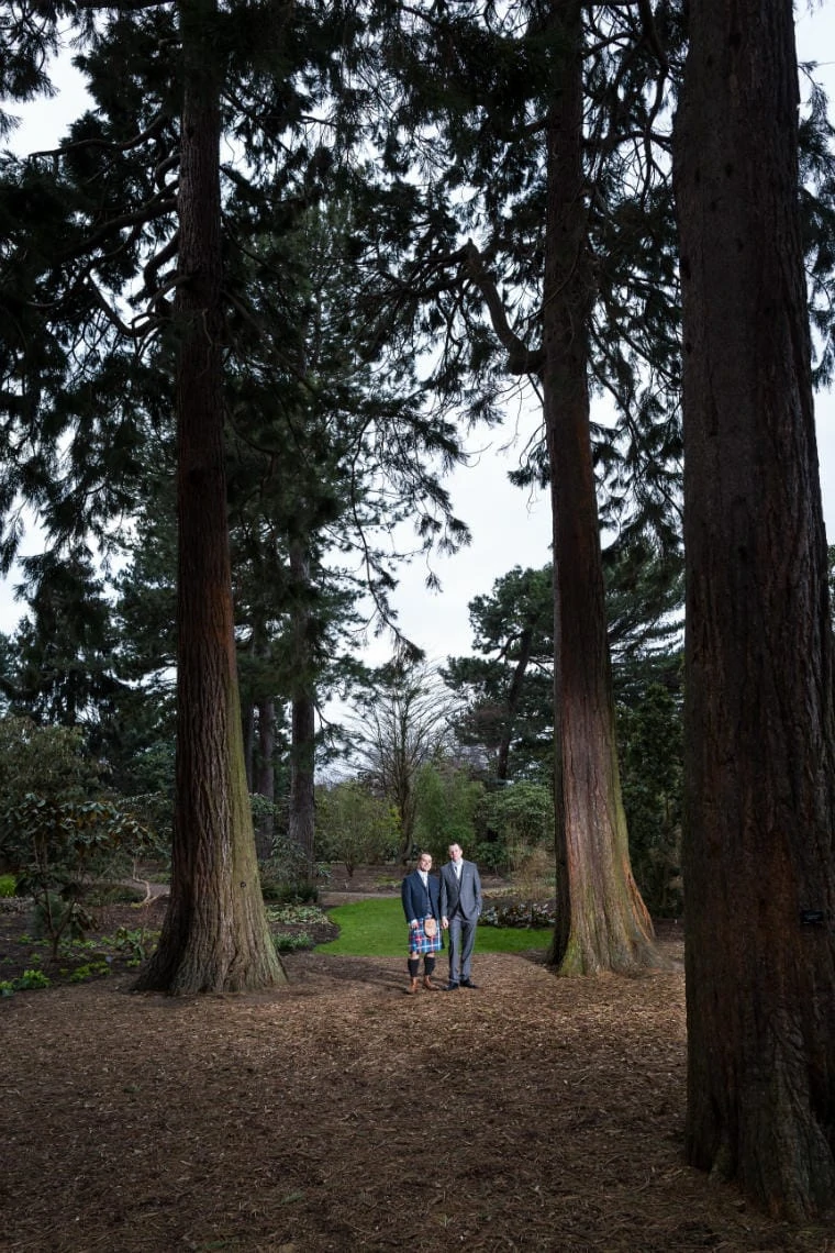 Redwood Trees In John Muir Grove same-sex newlyweds