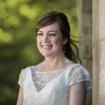 Royal College Of Physians Edinburgh Wedding posed photo of bride in Queen's Street gardens
