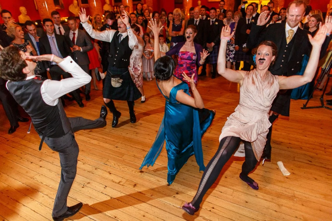 guests dancing in the Great Hall