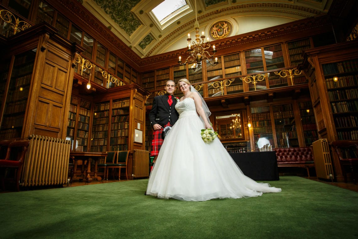 newlyweds in the New Library