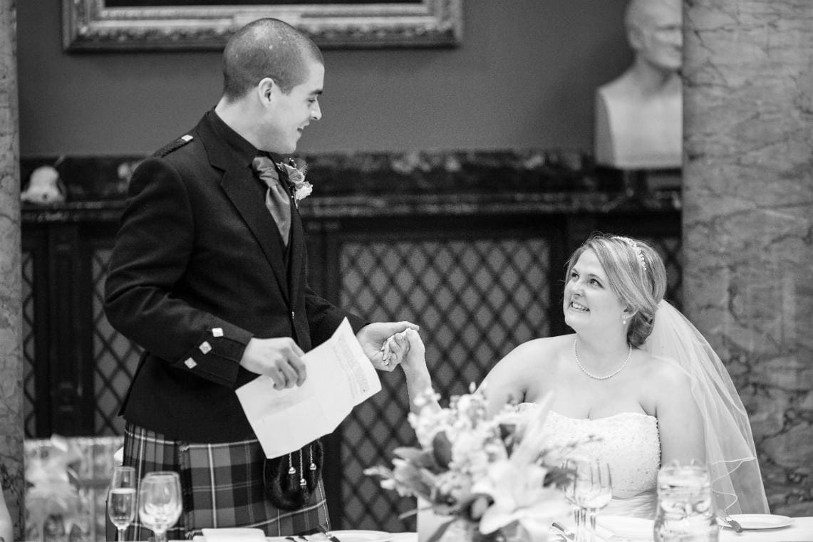 groom's speech in the Great Hall