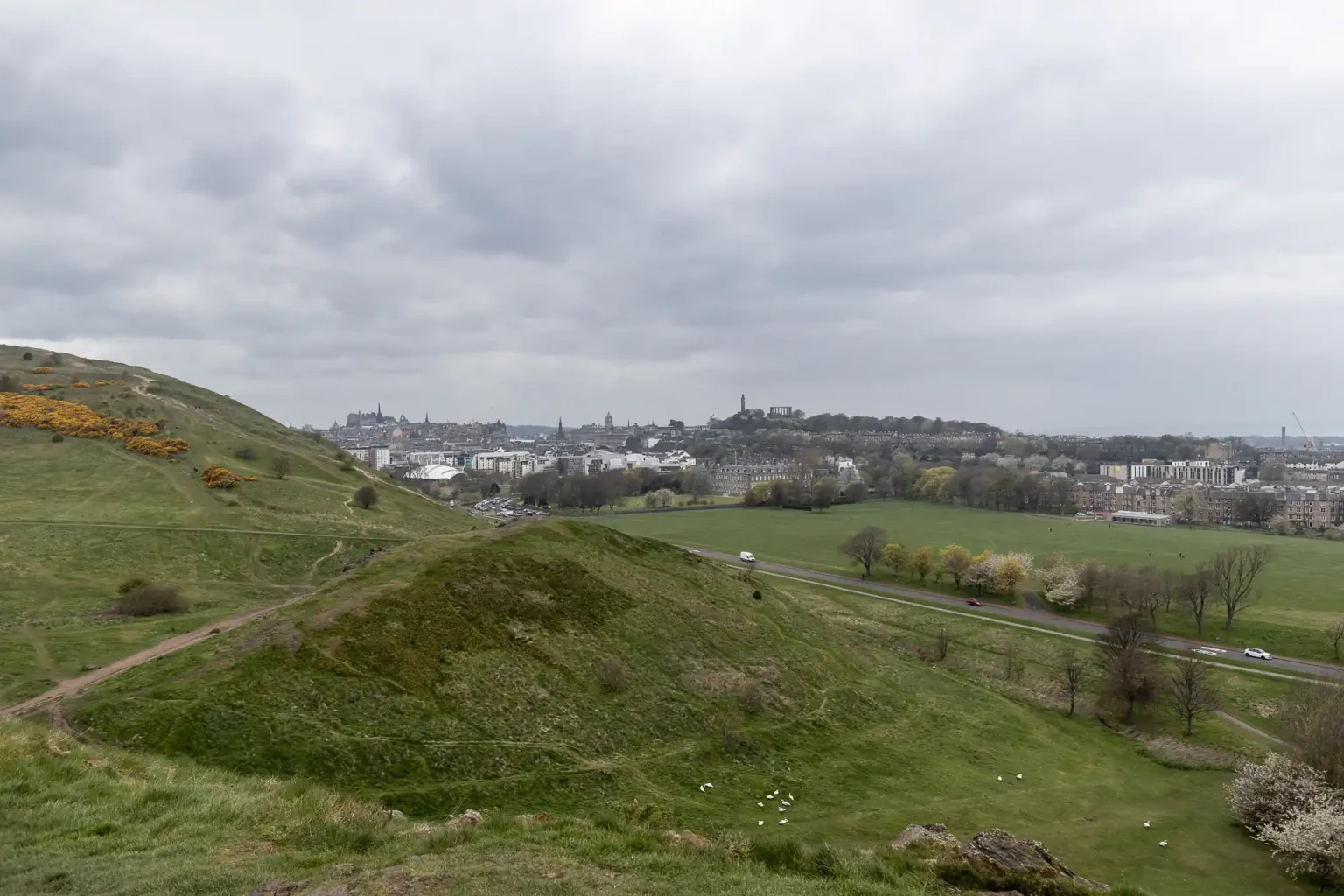 view of city centre from St Anthony's Chapel