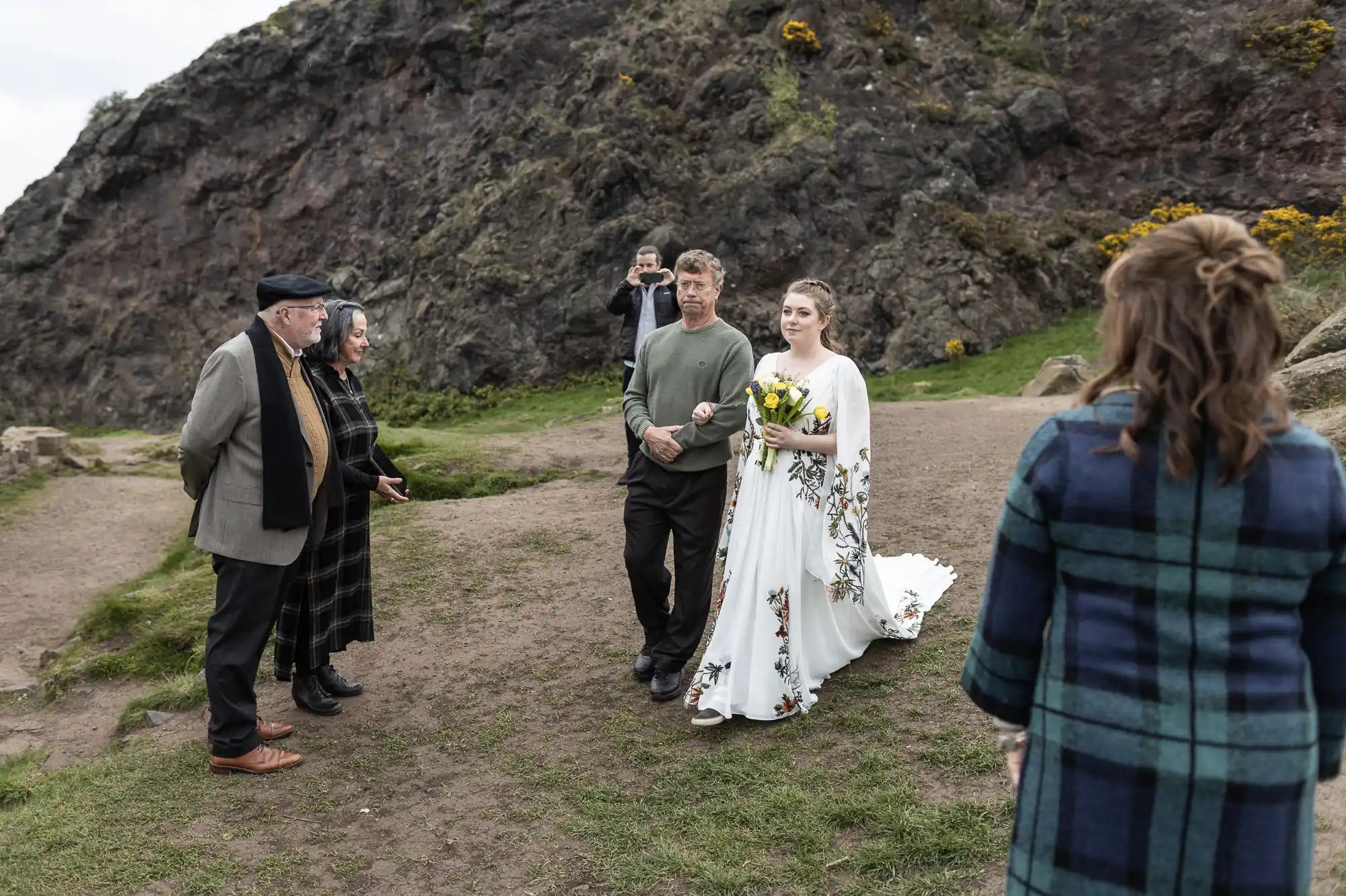 bridal processional at St Anthony's Ruin