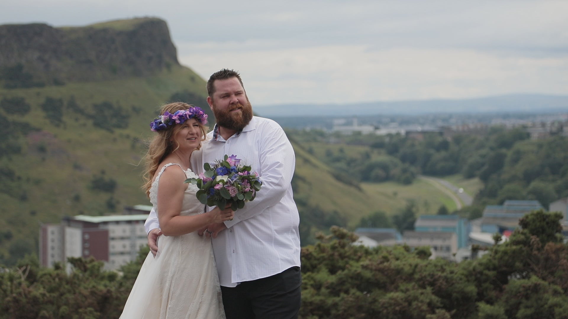 Shelagh and Nathan Hotel Indigo Wedding Video - Newly-wed photo shoot on Calton Hill