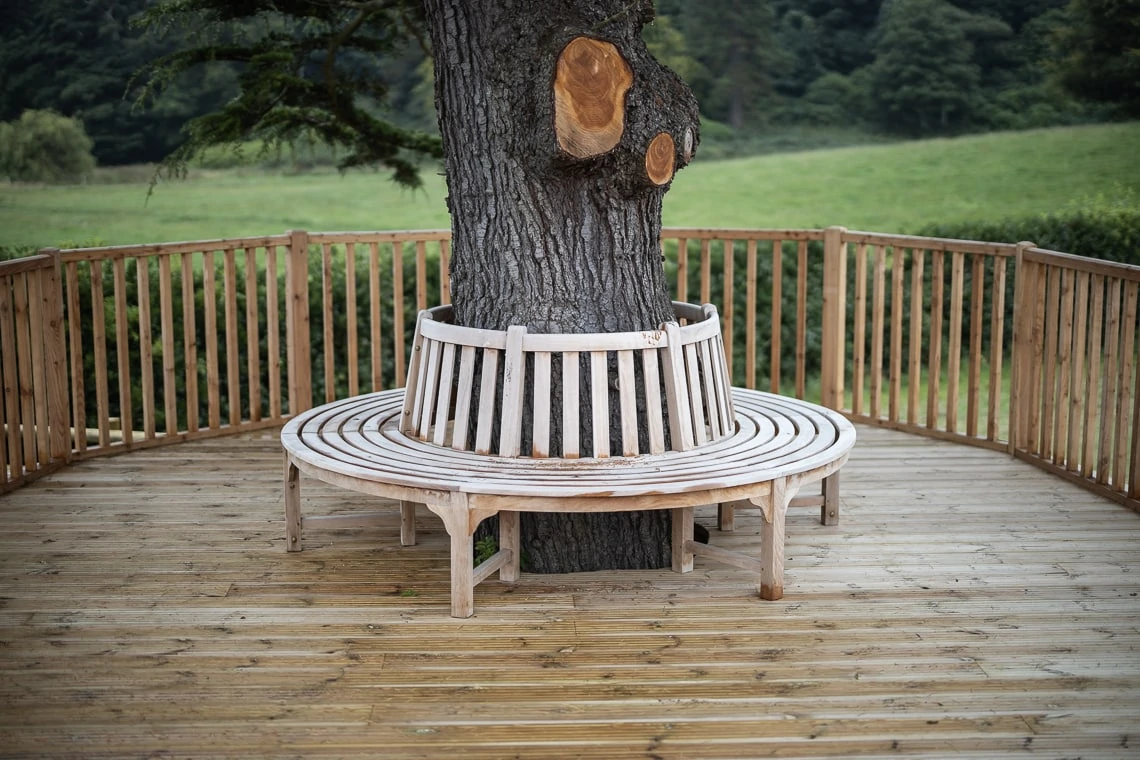 Treehouse decking area seating