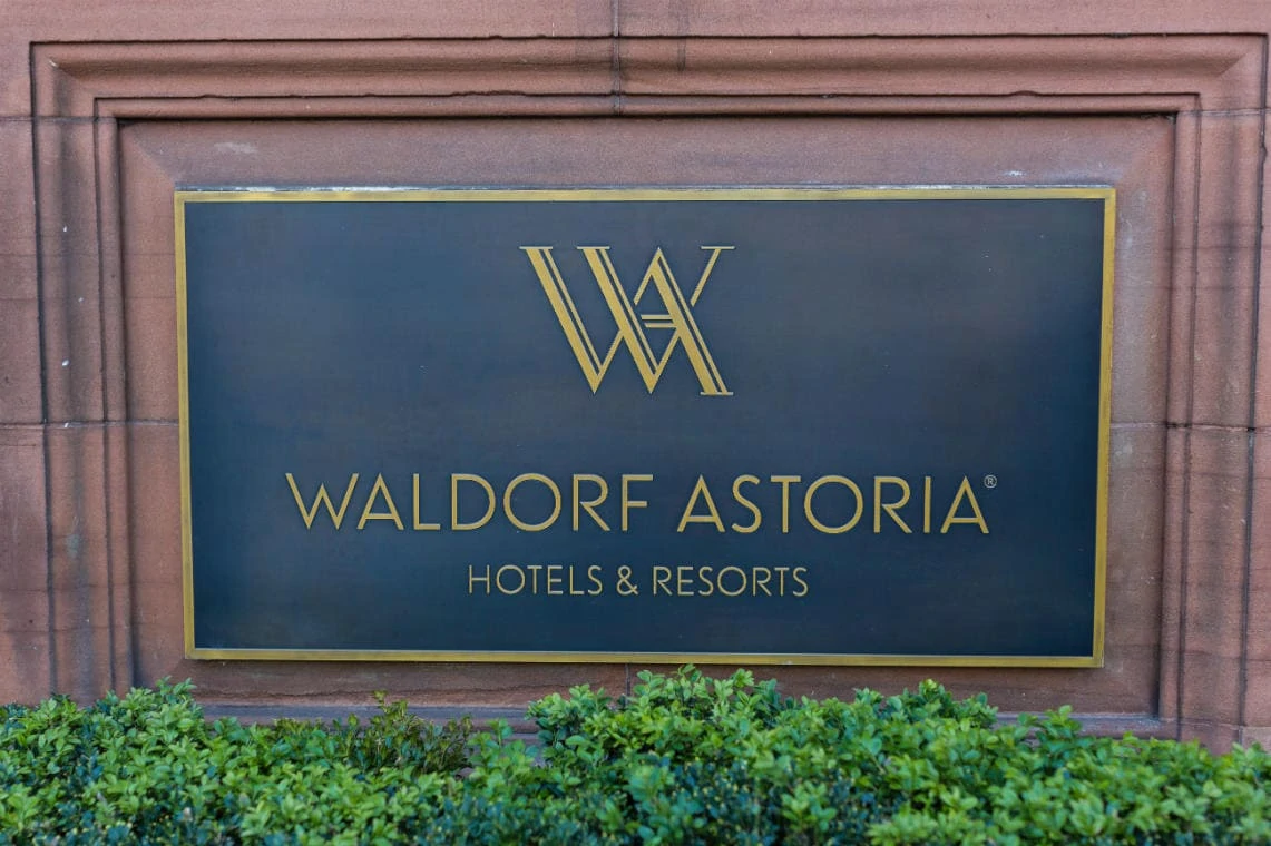 Waldorf Astoria Edinburgh The Caledonian entrance sign