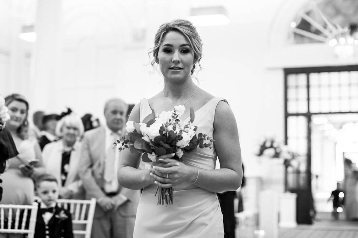 processional bridesmaid in the Kings Hall