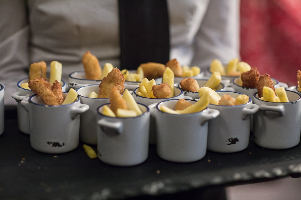 fish and chips canape George Hotel Edinburgh