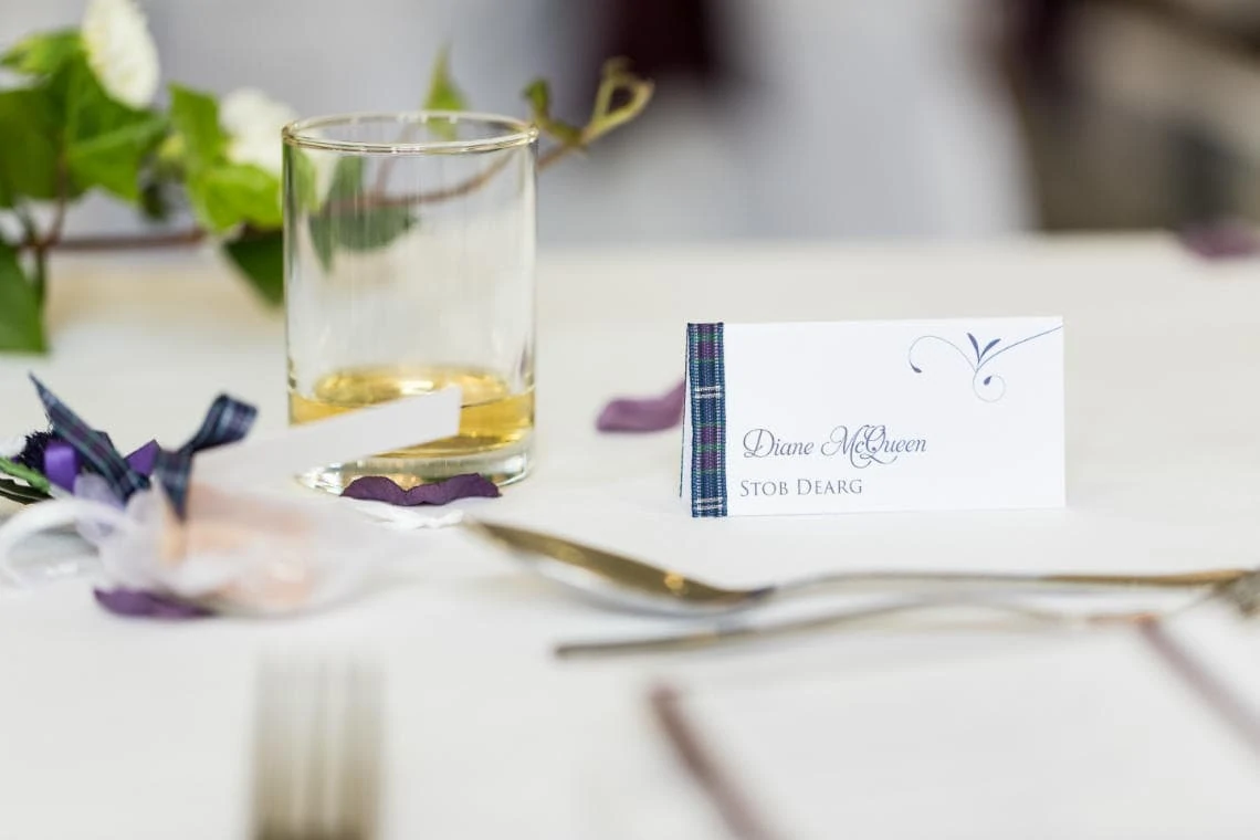 bride table place name card