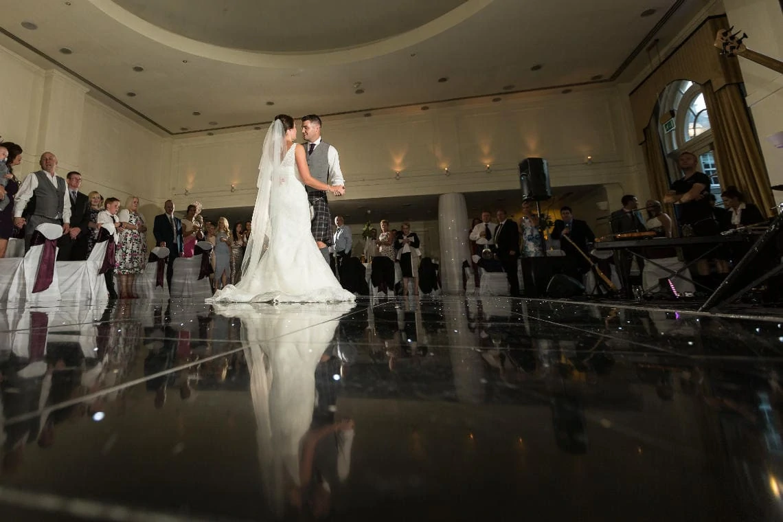 newlyweds' first dance in the Ballroom