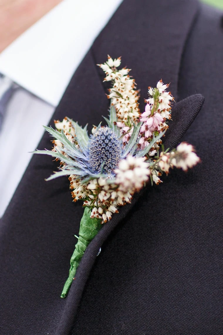 groom's thistle buttonhole