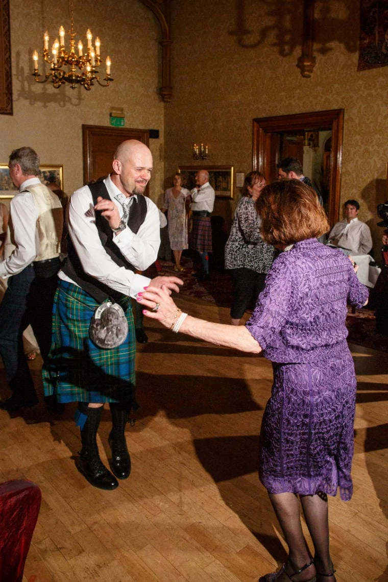 dancing during evening reception in the Sir Alexander Room