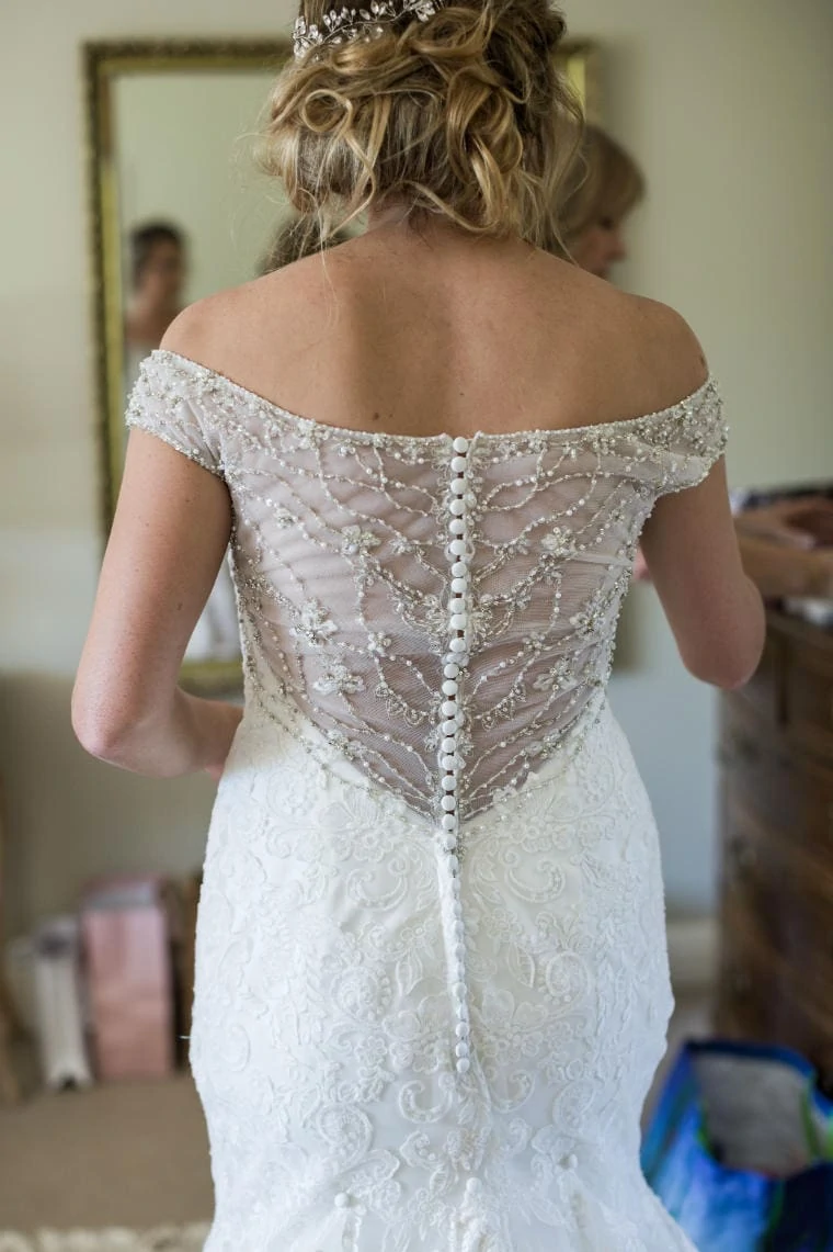 the back of the wedding dress