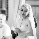 Wedding at Dalhousie castle photo of bride during speech