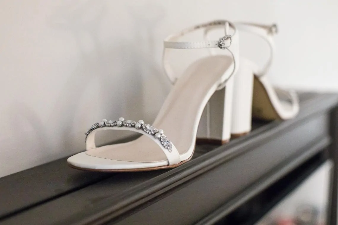 bridal shoes ivory and silver