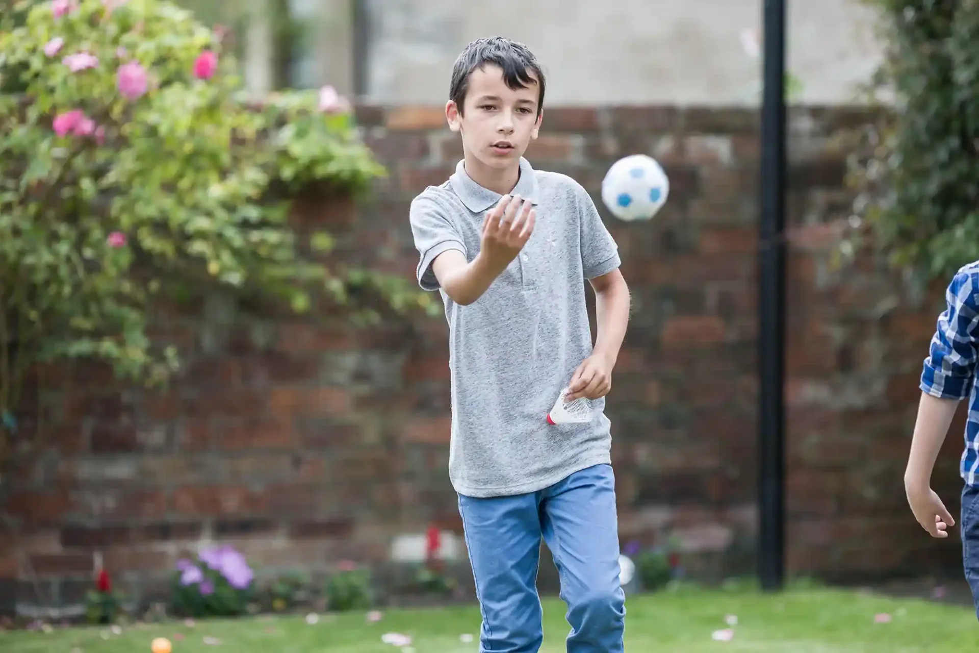 boy throwing a ball