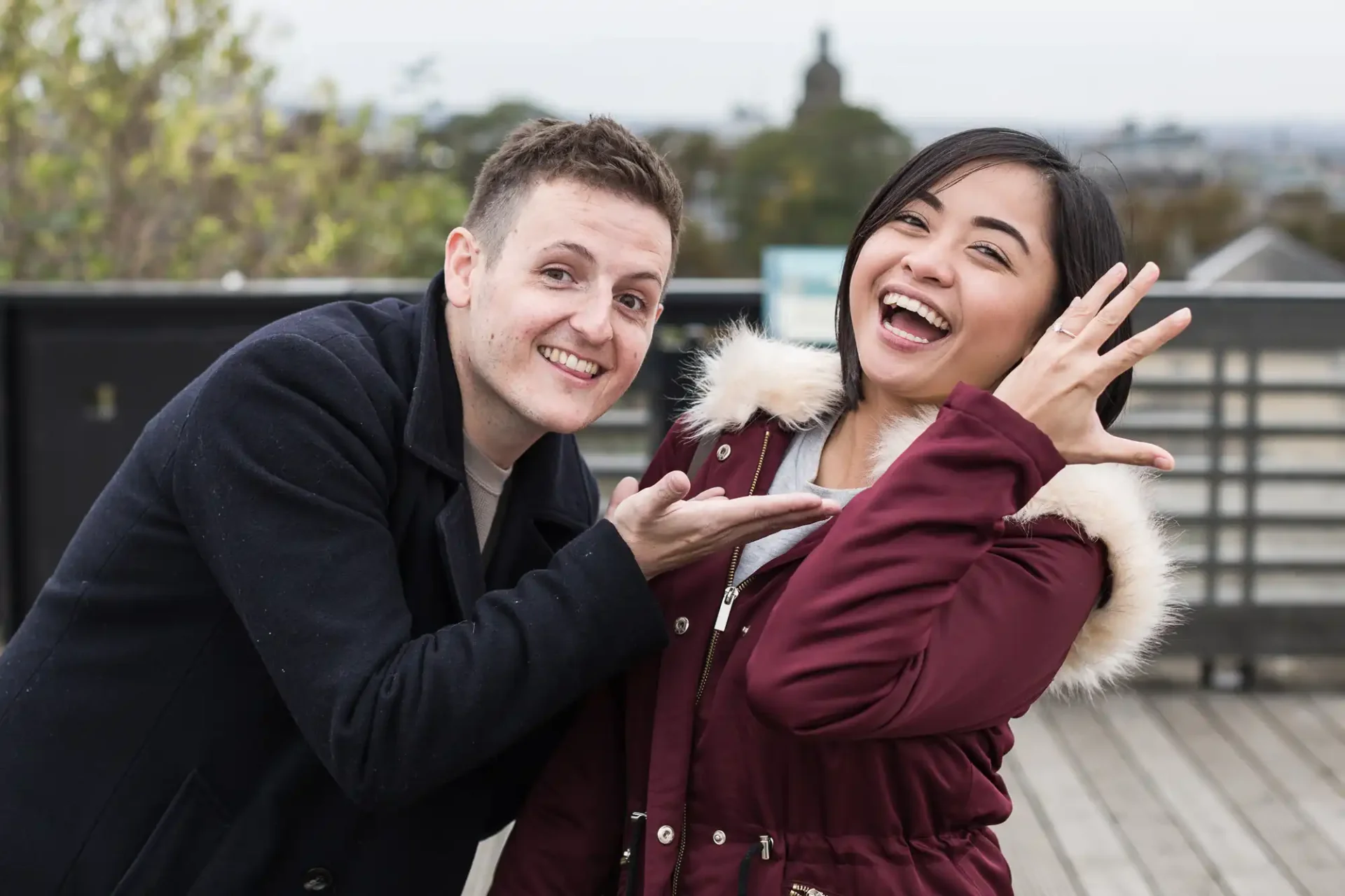 Surprise marriage proposal in Edinburgh - Matt and Rona