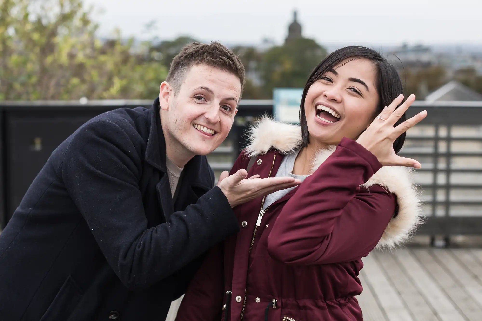 Surprise engagement proposal in Edinburgh - Matt and Rona