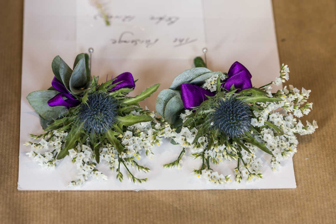 groom's party buttonholes