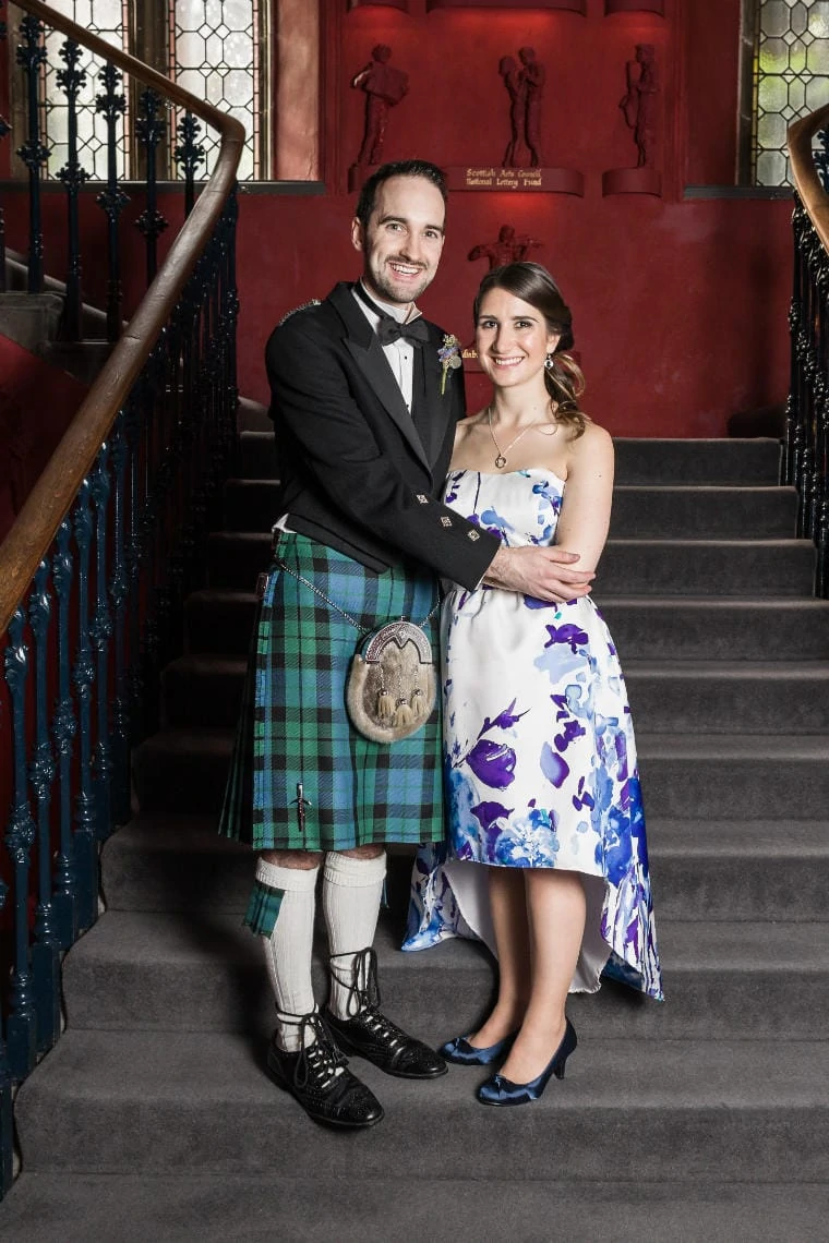 Katia and Roy on the grand staircase